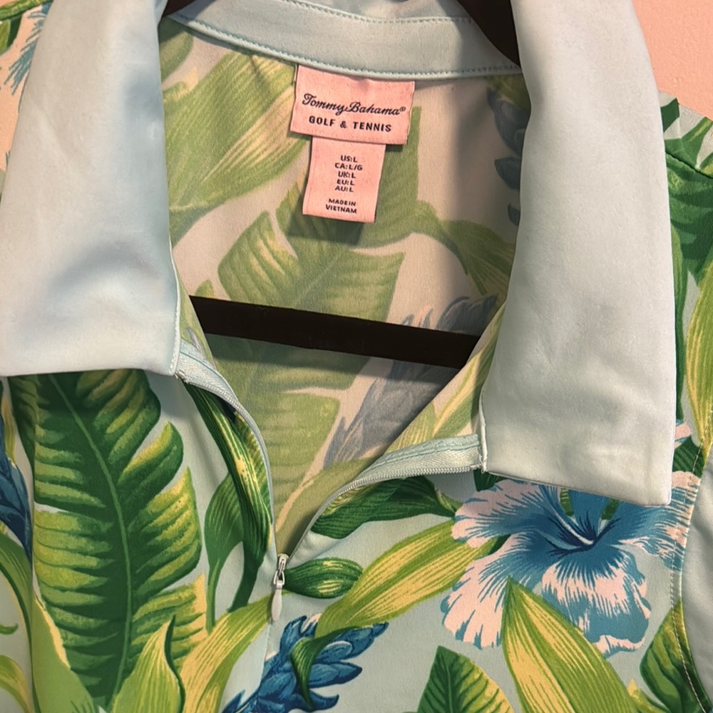 Tommy Bahama Green Fitted Sleeveless Polo Tank NWOT - Picture 2 of 6